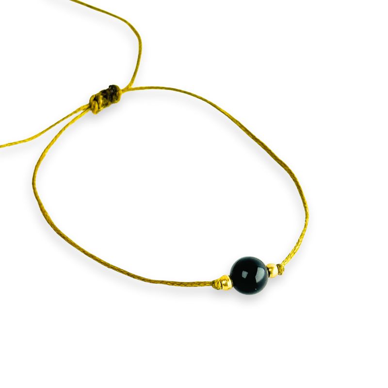 Pulsera de Hilo Ajustable con Piedra Preciosa