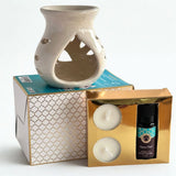 Kit Difusor de Cerámica Ayurveda Aguamarina