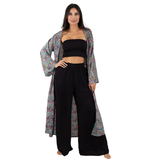 Kimono Trisha Gris con Azul