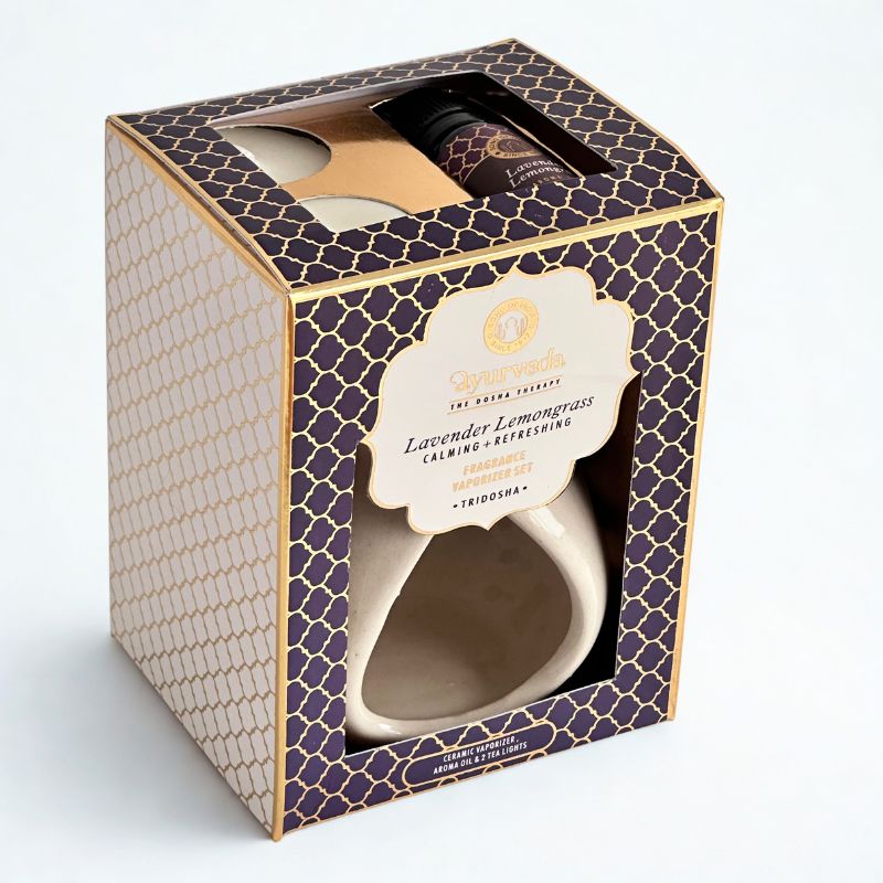 Kit Difusor de Cerámica Ayurveda Lavanda y Lemongrass