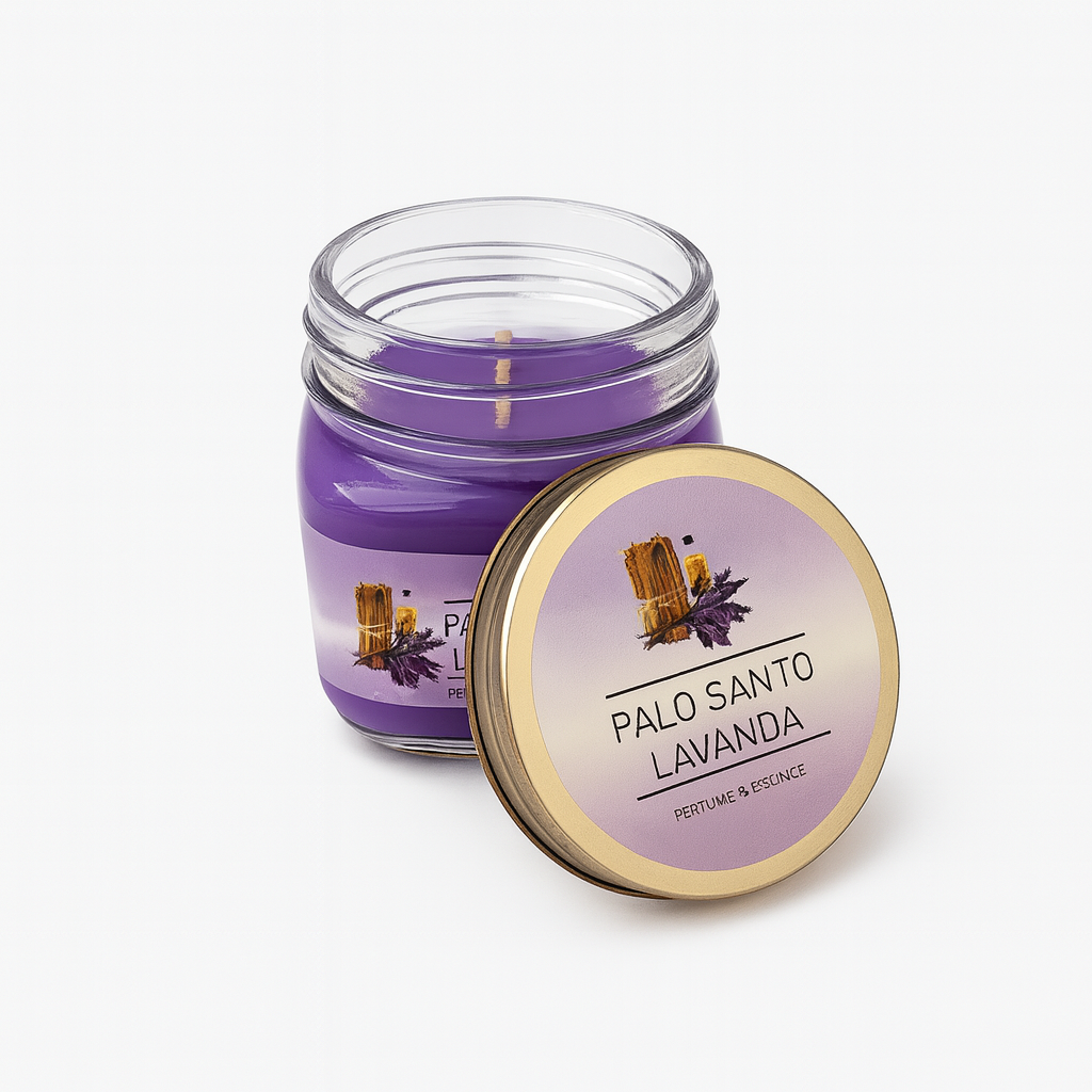 Vela en Vaso Palo Santo y Lavanda