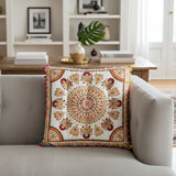 Cojin Amarillo Indio Cuadrado Grande