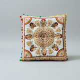 Cojin Amarillo Indio Cuadrado Grande