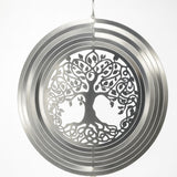 Anillo de Viento Árbol de la Vida Plateado