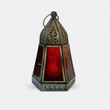 Porta Vela Farol Encantado Rojo