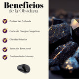 Pulsera Ajustable Obsidiana Negra 4mm