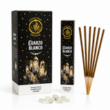 Incienso Dulce con Piedras de Cuarzo Blanco