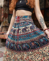 Falda Devu Azul con Rojo