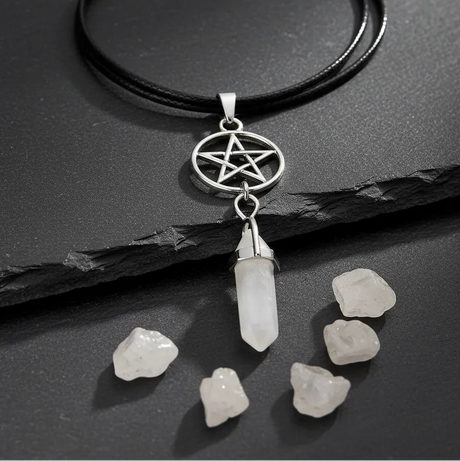 Colgante Estrella de Punta Cuarzo de Cristal