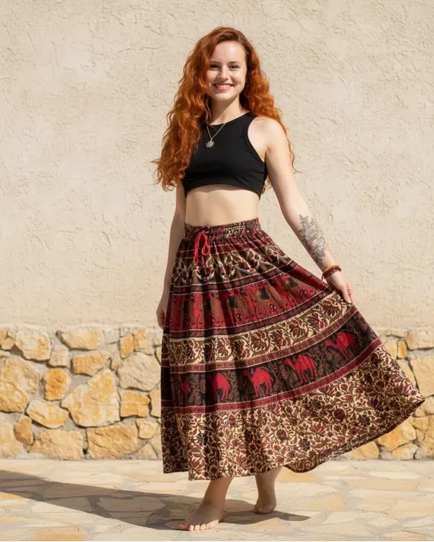 Falda Devu Rojo Con Negro