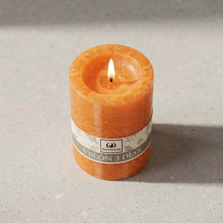 Velón Liso 3 Días Naranja