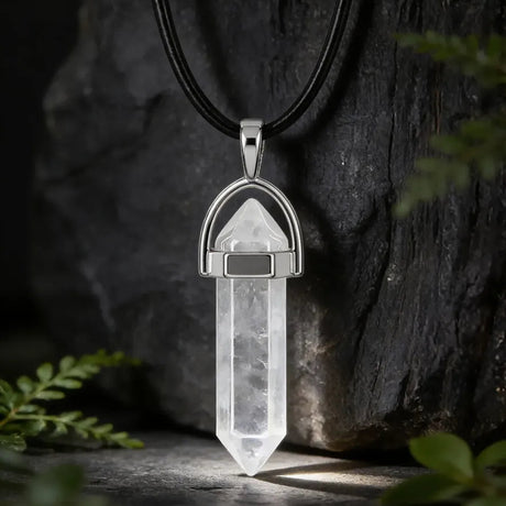 Collar de Punta Cuarzo de Cristal