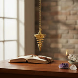 Péndulo Metal Espiral Dorado
