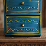 Cajonera Larga Celeste 3 Cajones