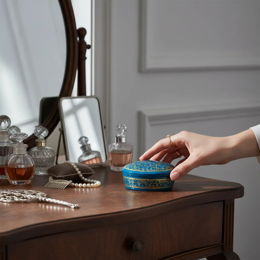 Mini Cajita Oval Azul