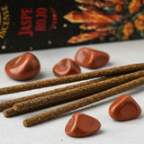 Incienso Vainilla con Piedras de Jaspe Rojo