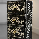 Cajonera Larga Negro 4 Cajones