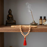 Japa Mala Anudada Naranja 8mm