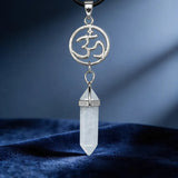Colgante OM de Punta Cuarzo de Cristal