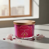 Vela Rosa con Cuarzo Rosa (Amor & Pasión)