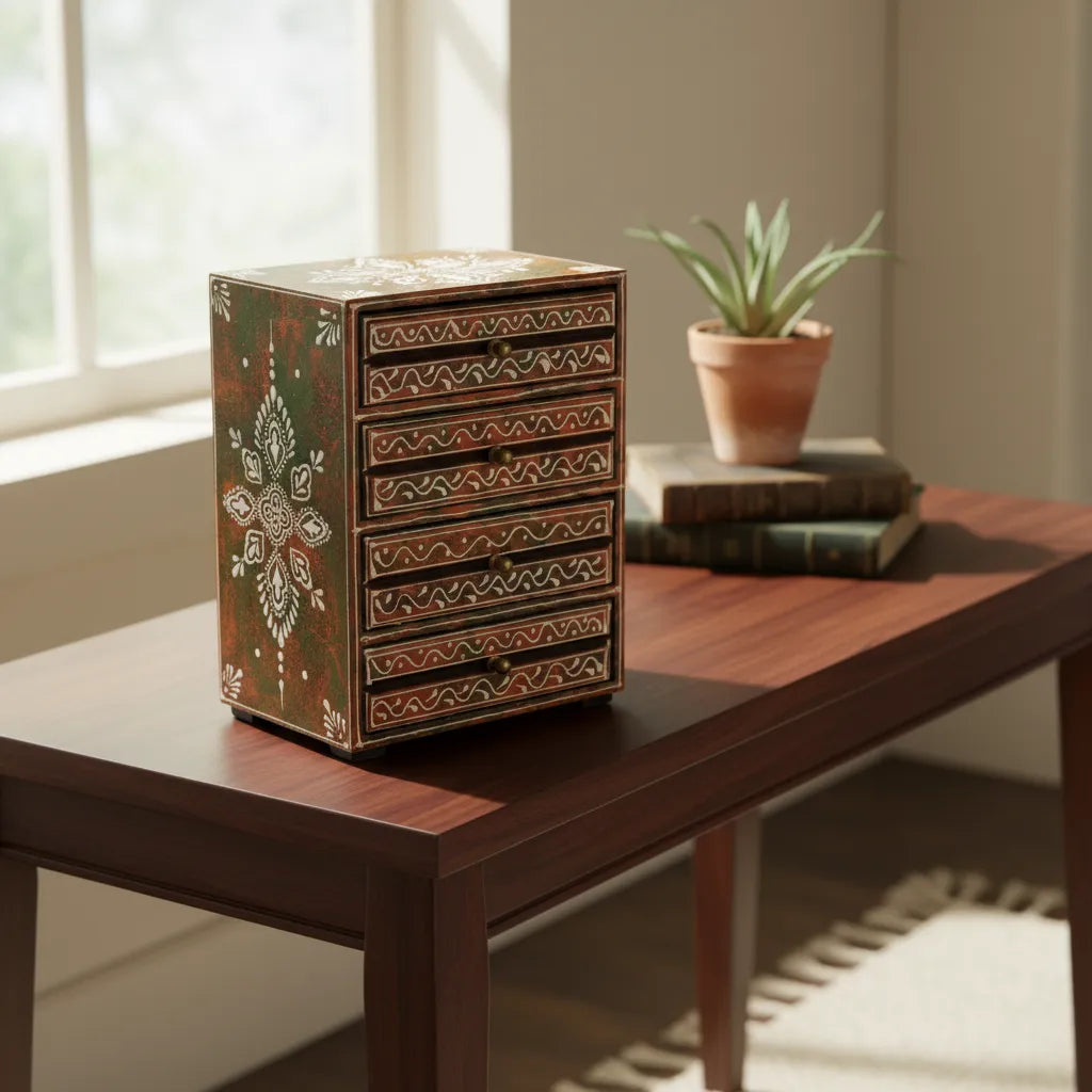 Cajonera Esmeralda Carmesí 4 Cajones