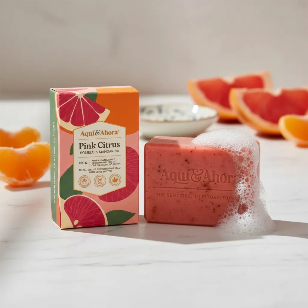 Jabón Aromático Pink Citrus Pomelo Mandarina 150 Gr