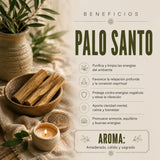 Incienso Palo Santo con Piedras de Pirita