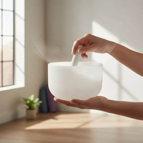 Cuenco Tibetano Cuarzo 6 Pulgadas Nota SI