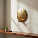 Porta Vela de Pared Flor Om Dorado