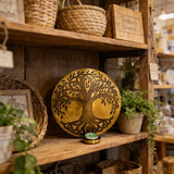 Porta Vela de Pared Árbol de la Vida Dorado