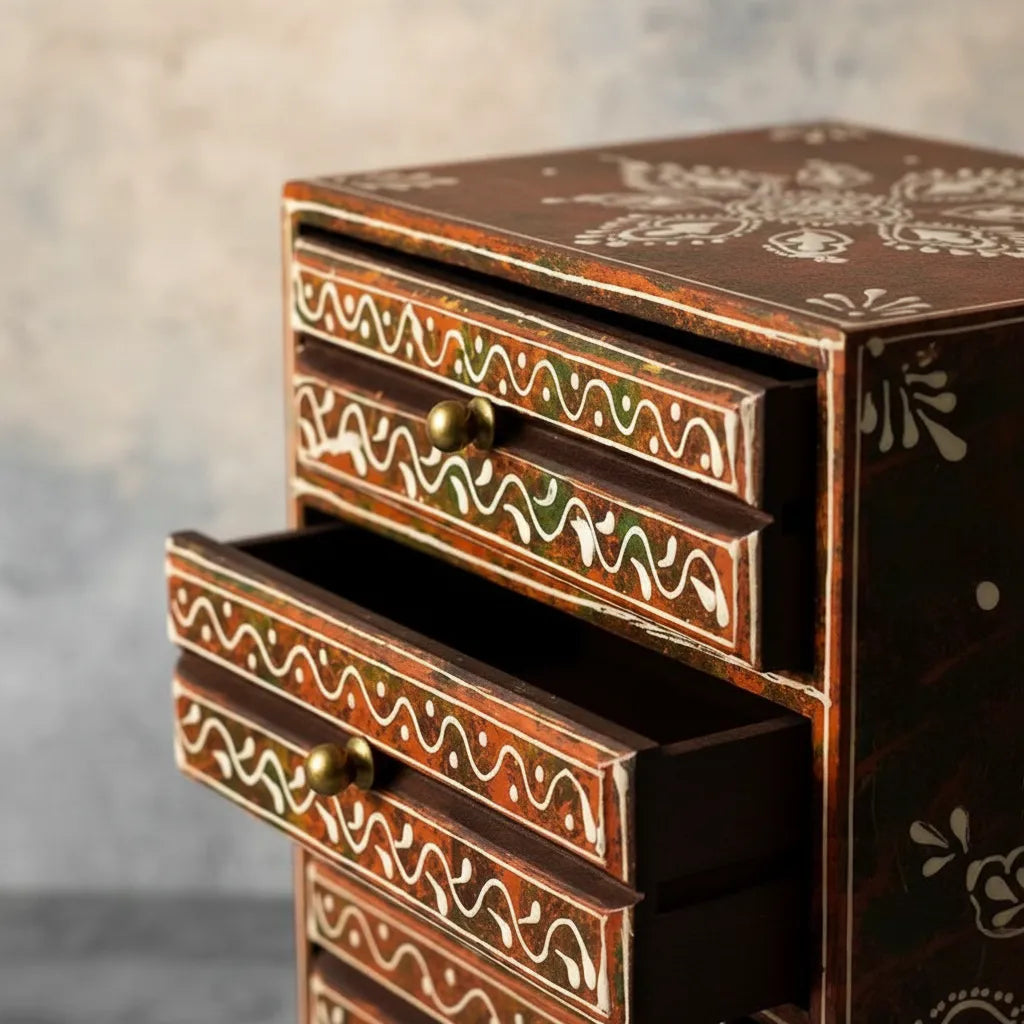 Cajonera Esmeralda Carmesí 4 Cajones