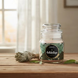 Vela Tapa Vidrio - Salvia Blanca
