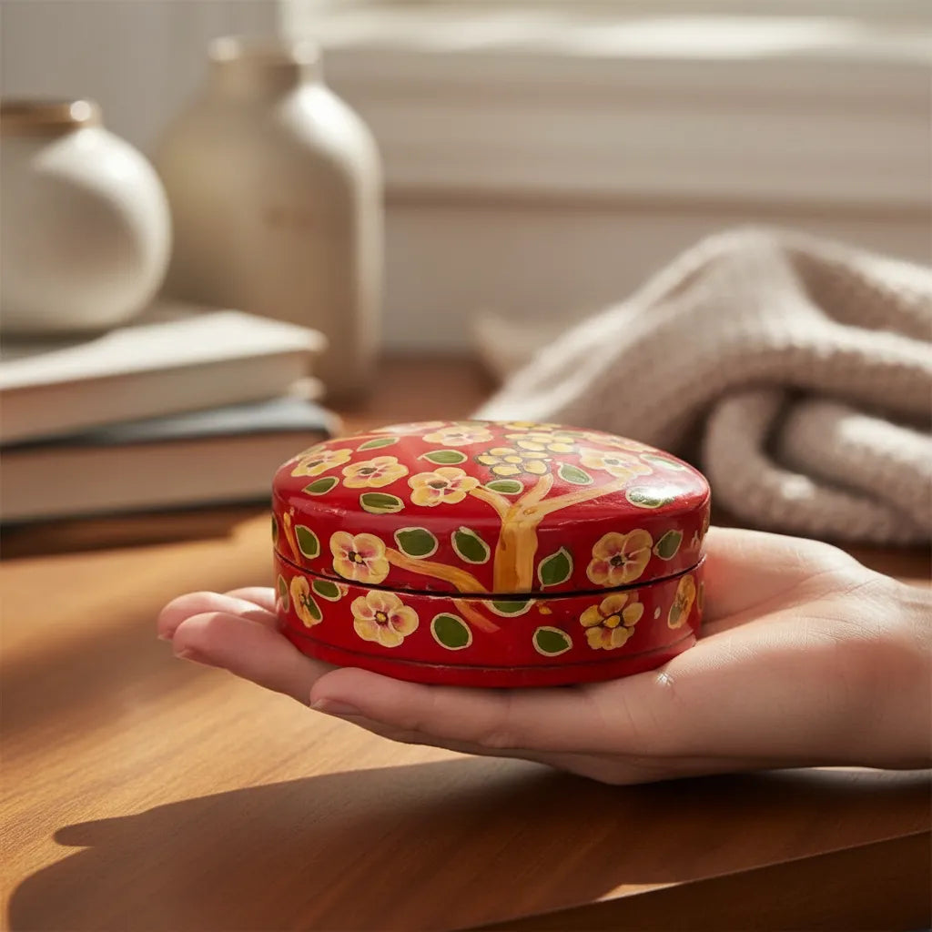 Mini Cajita Oval Rojo