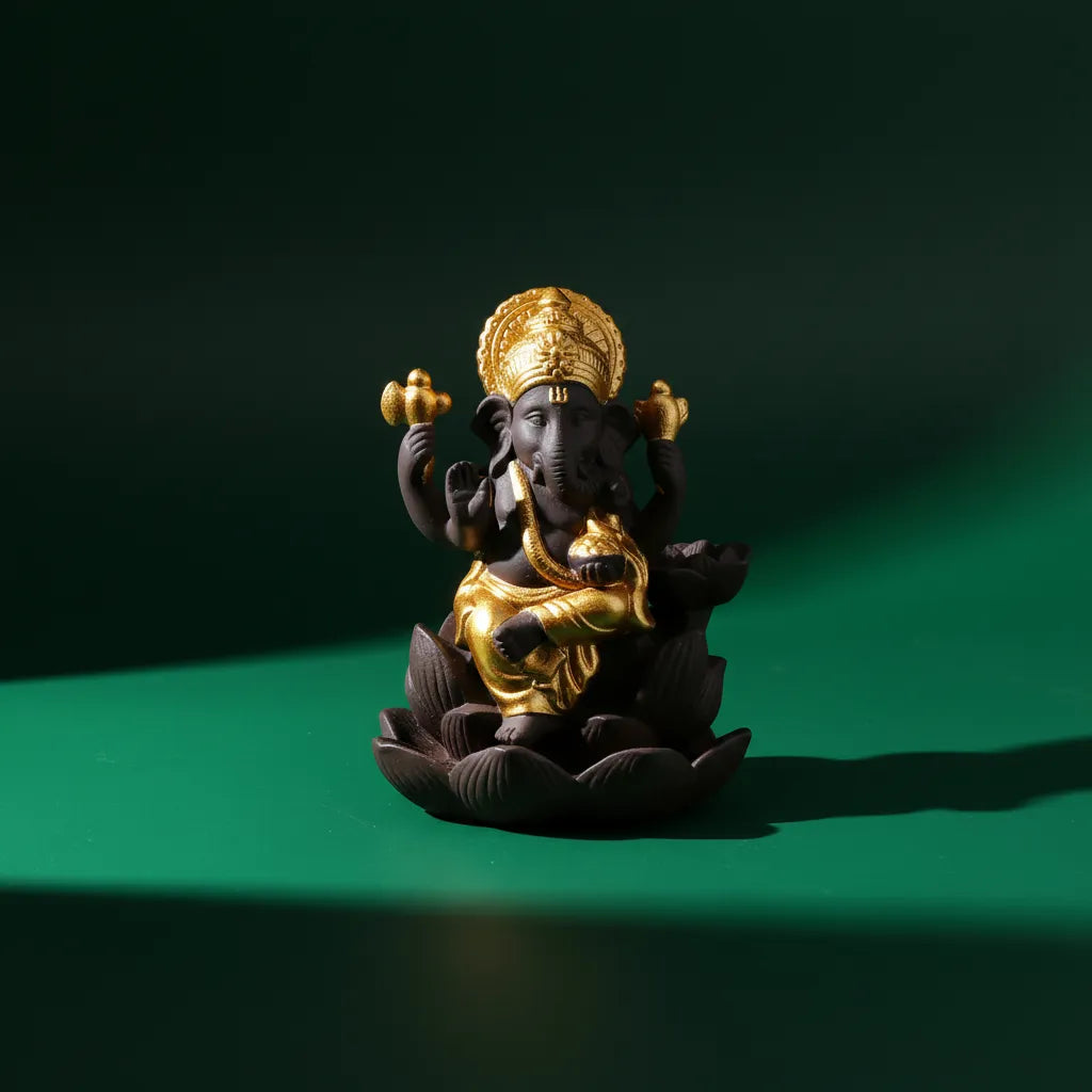 Porta Incienso Cascada Ganesha Amarillo