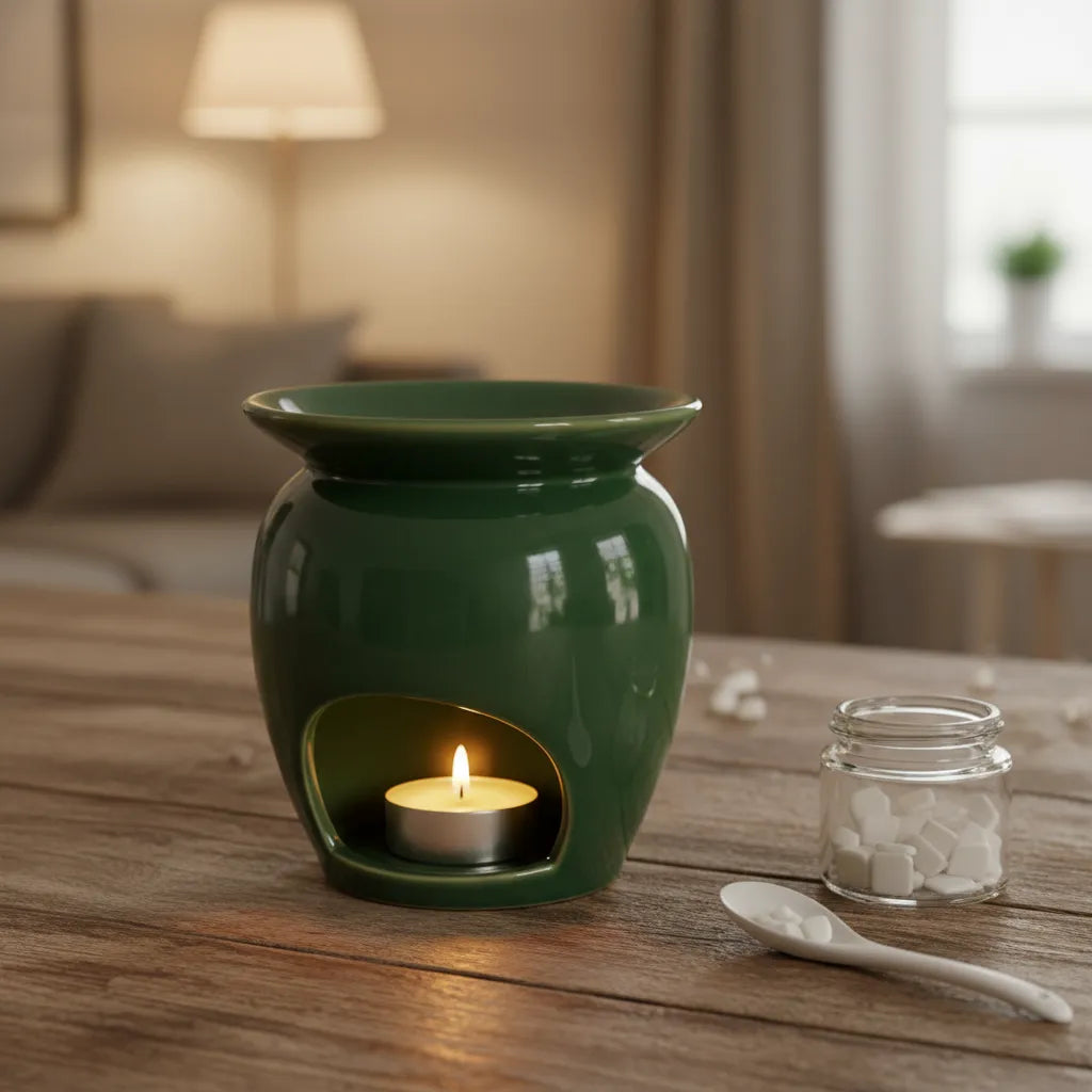 Difusor de Ceramica Flor Verde Design