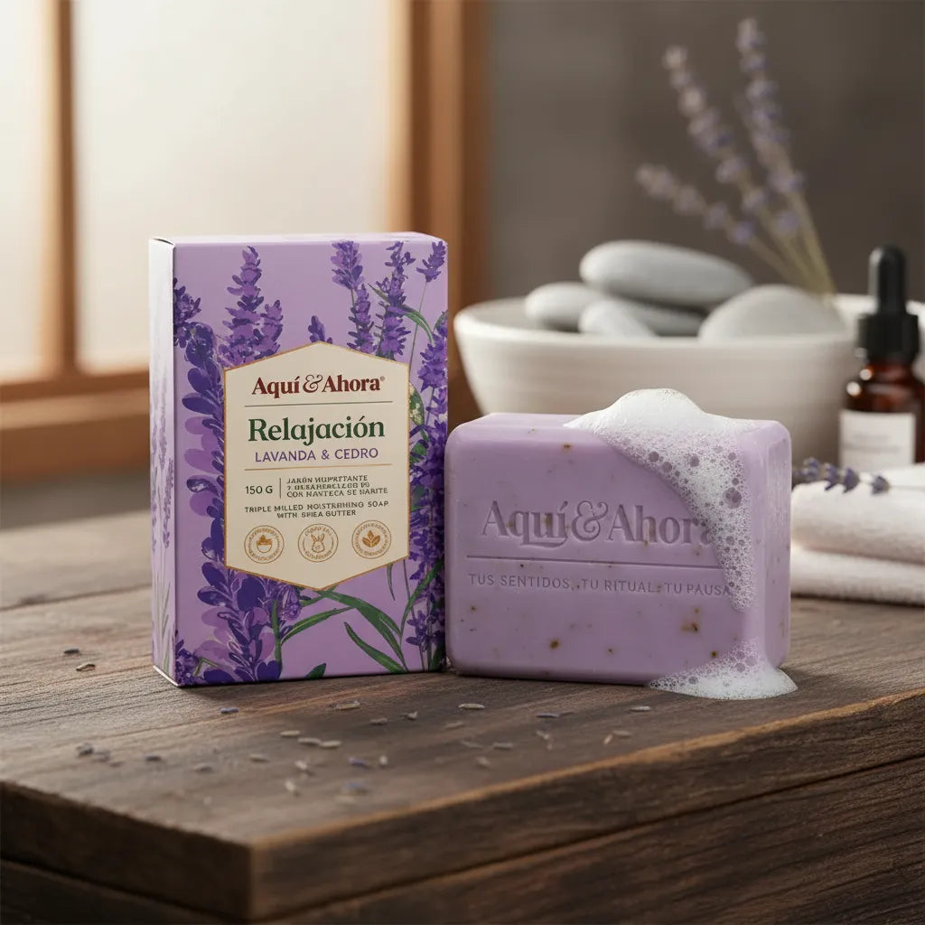 Jabón Aromático Relajación Lavanda Cedro 150 Gr