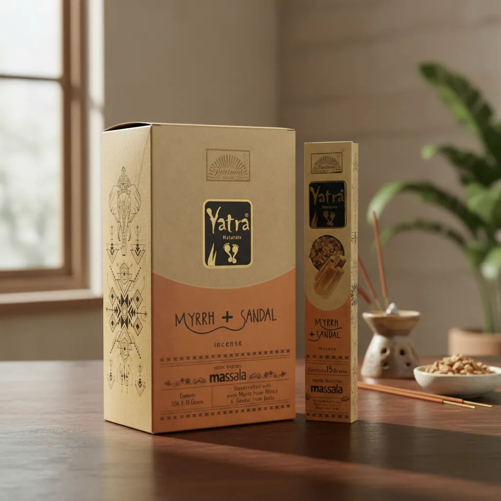 Incienso Yatra Mirra y Sandalo