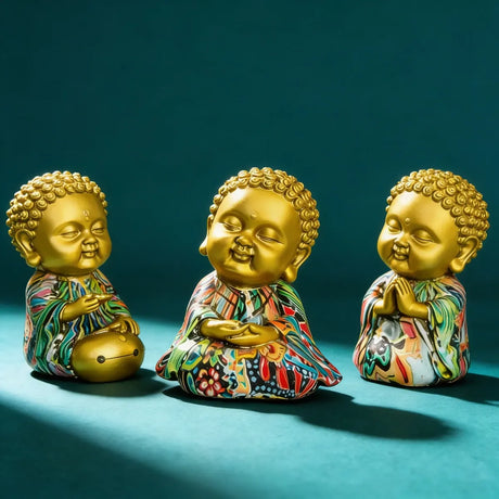 Set Little Budda Meditando