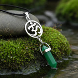 Colgante OM de Punta Jade Verde