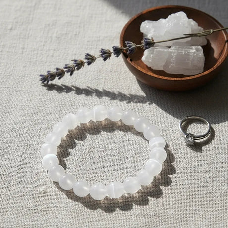 Pulsera Cuarzo Blanco 8mm