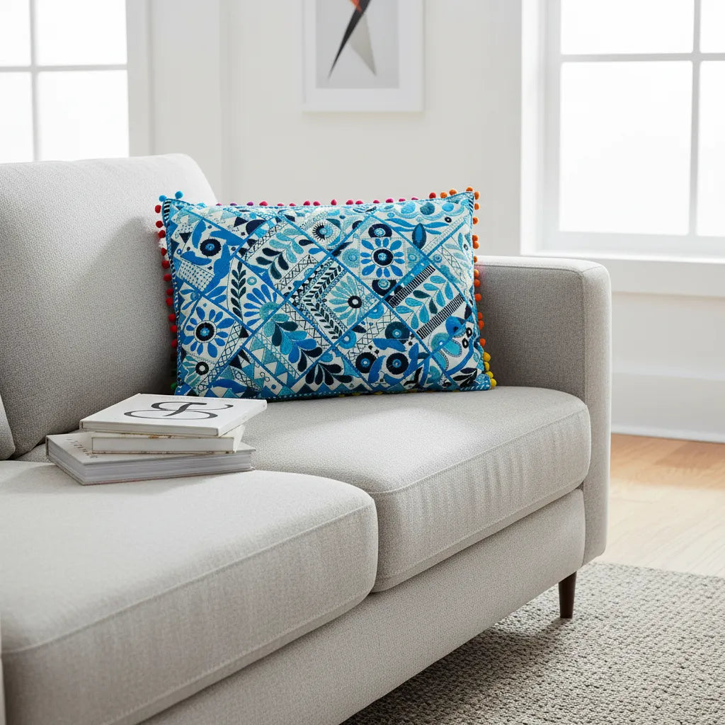 Cojin Decorativo Celeste