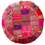 Cojin de Suelo Rosado Boho Redondo XL