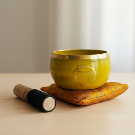 Box Cuenco Tibetano Amarillo 11cm