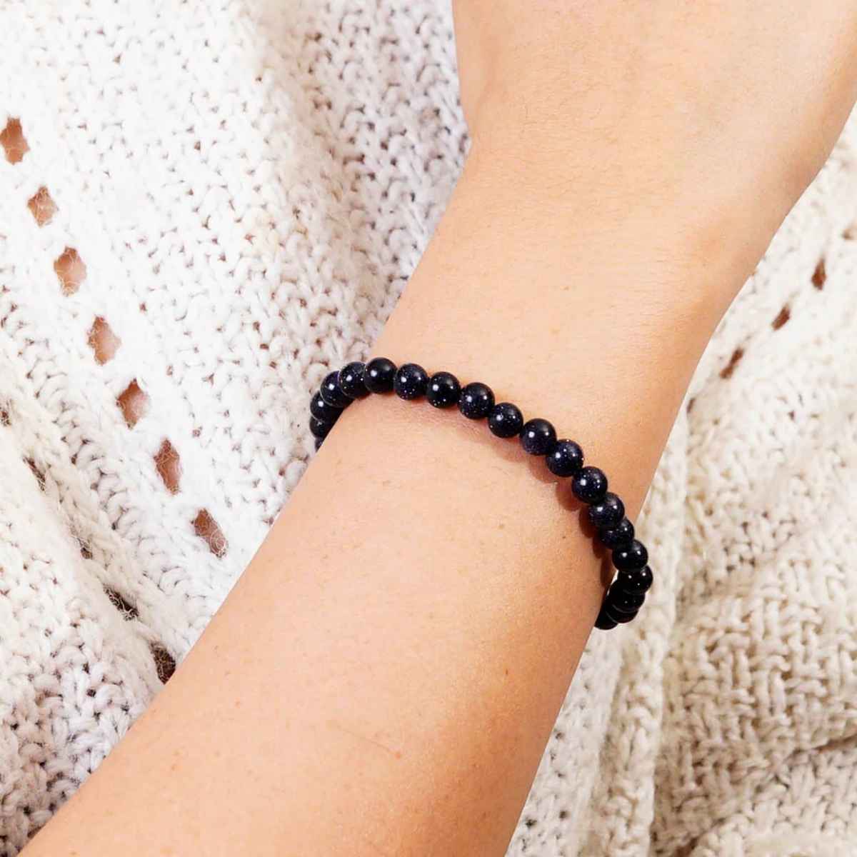 Pulsera Obsidiana Dorada 6mm