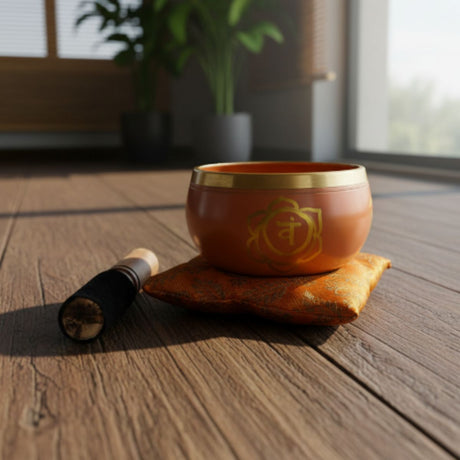 Box Cuenco Tibetano Naranja 11cm