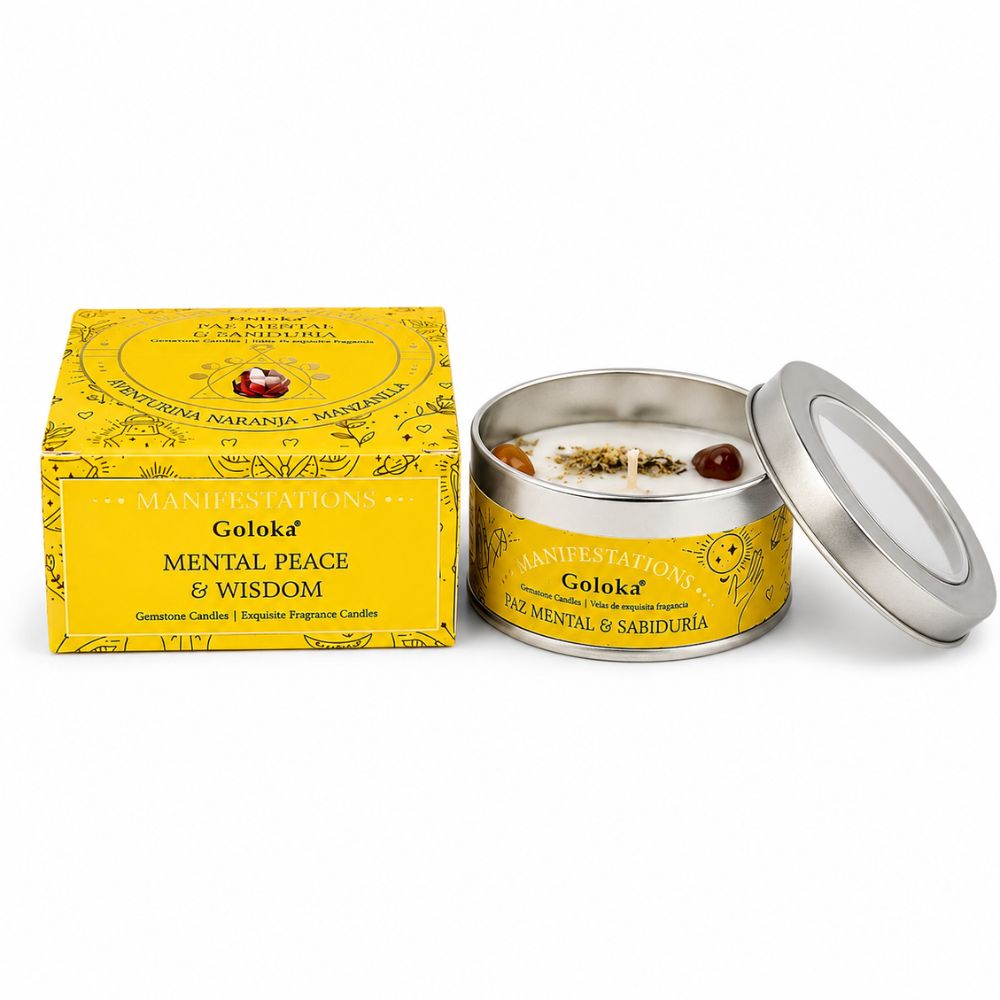 Vela Tarro Manzanilla con Aventurina Naranja