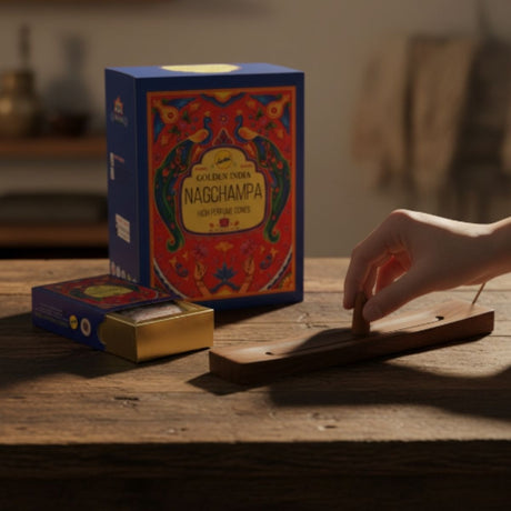 Incienso Cascada Golden Indian Nag Champa 10Conos