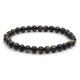 Pulsera Obsidiana Dorada 6mm