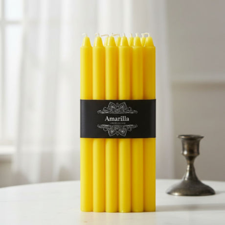 Vela Larga Amarilla 10 u.