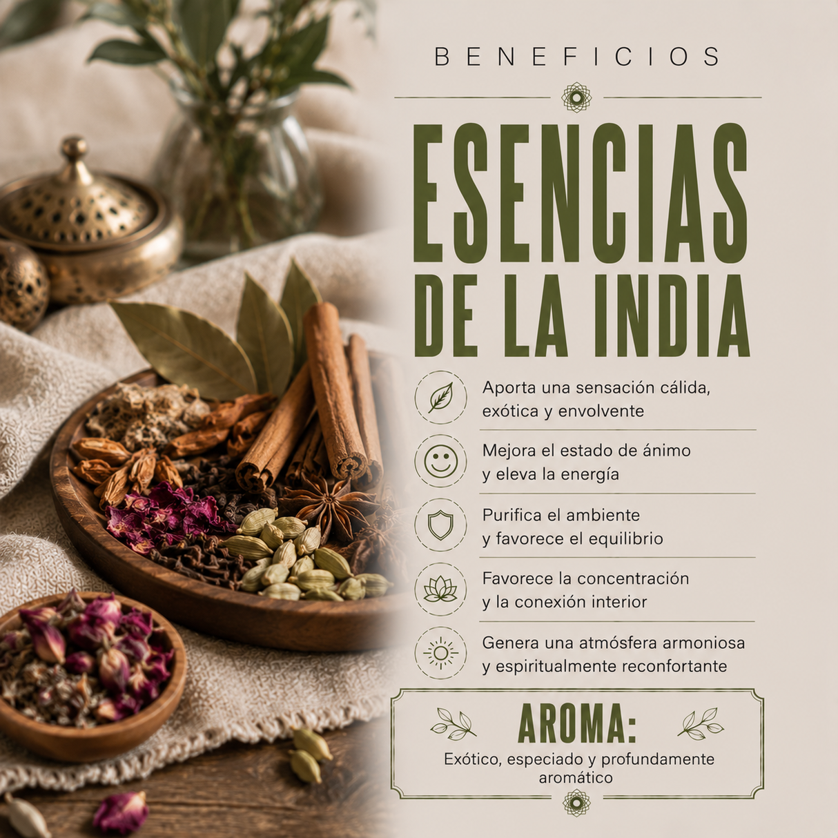 Jabón Aromático Templanza Esencias de la India 150 Gr